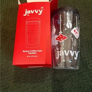 Javvy Clear Tumbler with Holiday Design